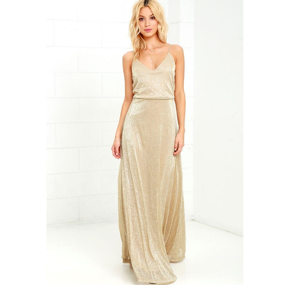 Lulus Friend of the Gold Maxi Dress